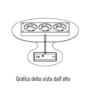 Applique moderna illuminando lara lara3sl gx53 led metallo monoemissione lampada parete