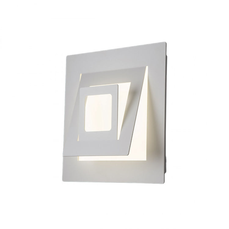 Applique moderna illuminando sky plskyp led metallo lampada soffitto parete, finitura metallo bianco