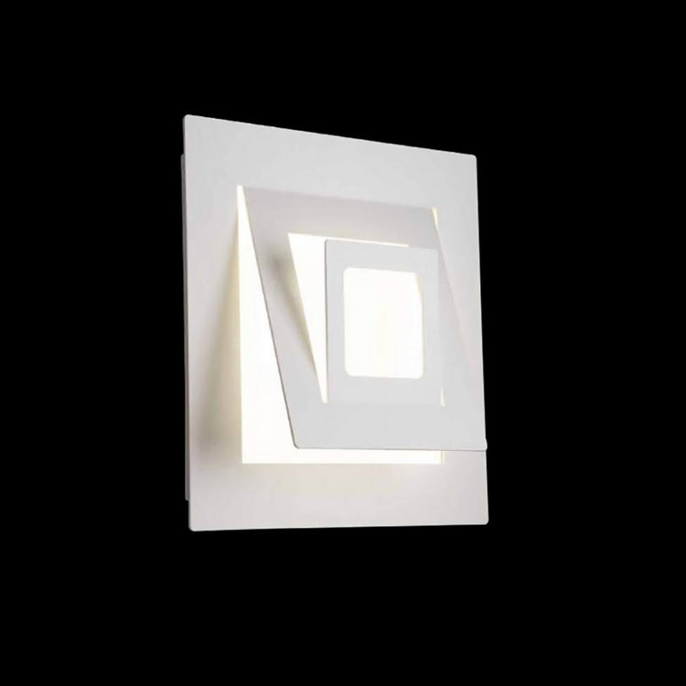 Applique moderna illuminando sky plskyp led metallo lampada soffitto parete, finitura metallo bianco