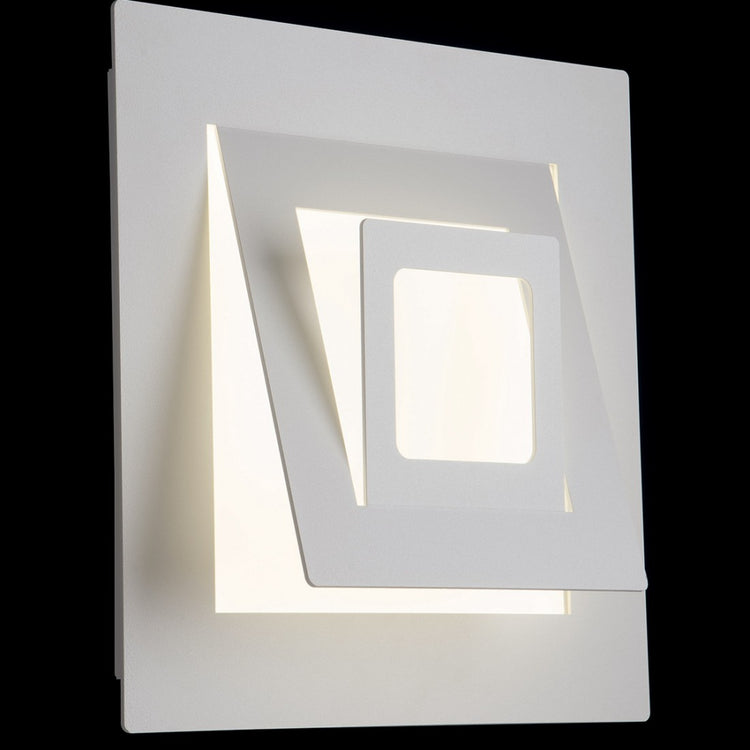 Applique moderna illuminando sky plskyp led metallo lampada soffitto parete, finitura metallo bianco