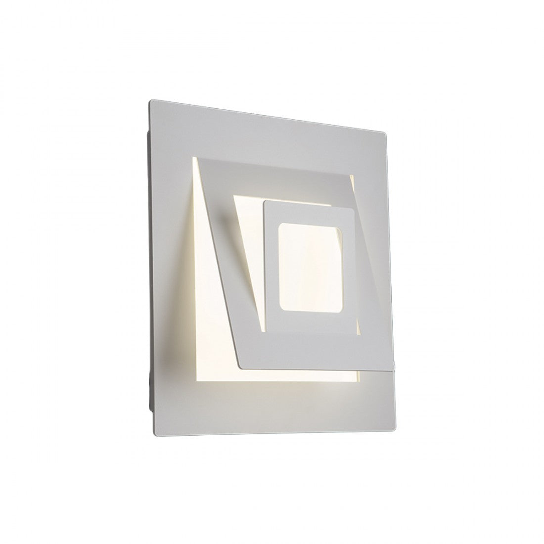 Applique moderna illuminando sky plskyp led metallo lampada soffitto parete, finitura metallo bianco