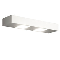 Applique moderna illuminando up-down 3+2 sl gx53 led metallo biemissione lampada, finitura metallo bianco