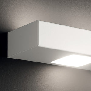 Applique moderna illuminando up-down 3+2 sl gx53 led metallo biemissione lampada, finitura metallo bianco