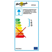 Applique illuminando vega 1 g9 led lampada parete metallo cromo specchio quadro moderno interno