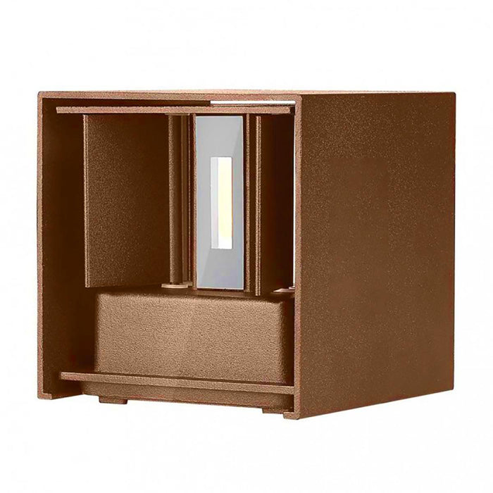 Applique cubo LED 40W doppio fascio luce esterni IP65 applique orientabile facciata ingresso giardino 4000 lumen 230V CORTEN 4000K