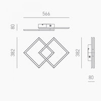 Applique led gea luce afrodite pp lampada parete soffitto moderna