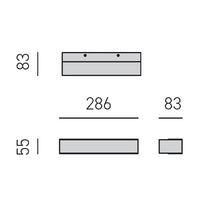 Applique led gea luce gap linea gap510c lampada parete moderna biemissione modulo led integrato