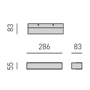 Applique led gea luce gap linea gap510c lampada parete moderna biemissione modulo led integrato