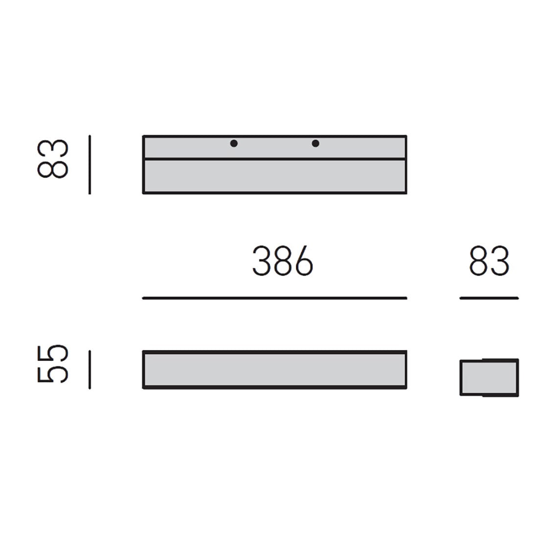 Applique led gea luce gap linea gap511 lampada parete moderna biemissione modulo led integrato, tonalità luce 4000°k (