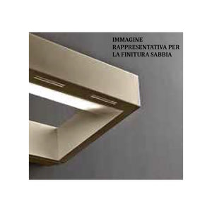 Applique led illuminando ettore lampada parete monoemissione metallo bianco sabbia interni 20w 1900lm 3000°k, finitura