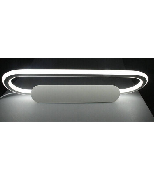 Applique Led Lampada Da Specchio 16w Ovale Bagno Luce 3000k 6500k 4000k 45cm F06  -bianco Freddo      -