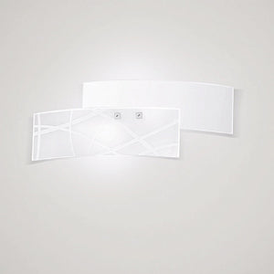 Applique moderna gea luce frida ap e14 led vetro lampada parete