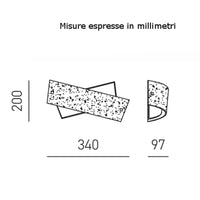 Applique moderno gea luce camilla ap fa e14 led vetro lampada parete