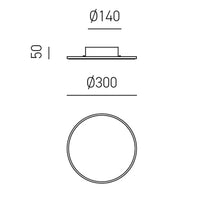 Applique moderno gea luce fortuna ap nero 1320lm lampada parete