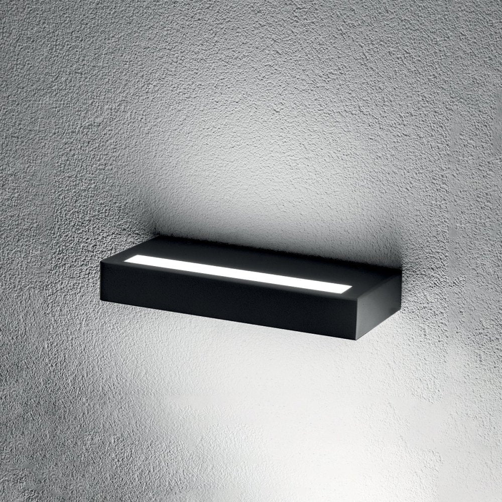 Applique moderno gea luce gap double gap521 led alluminio bi-emissione lampada parete