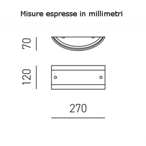 Applique moderno gea luce lecce ap e27 led vetro lampada parete