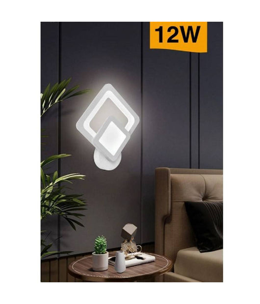 Applique Moderno Led Rombo 12w Lampada Da Parete Tre Colorazione Di Luce E82-b3c         