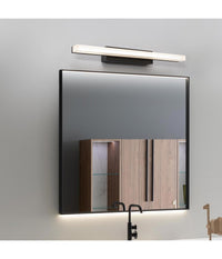 Applique Moderno Nero Lampada Parete Led 9w 4000k Luce Specchio Bagno Vetro Satinato         