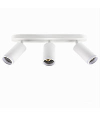 Applique Plafoniera Orientabile Da Soffitto Parete 3 Diffusori Lampada Gu10 Ts-3  Bianco       