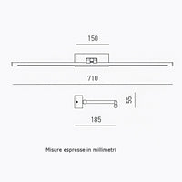 Applique specchio quadro gea luce magis gap463c led metallo lampada parete