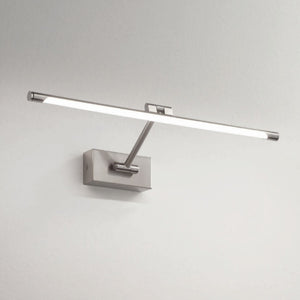 Applique specchio quadro gea luce magis n led metallo lampada parete moderna, finitura metallo nichel satinato