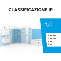 Applique specchio quadro gea luce one gap491c led ip44 lampada parete moderna