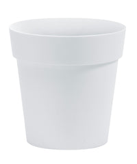 Vaso Arké Rotondo Elegante Da Interno Esterno, Fioriera Rotonda - misura: 36 cm - colore: Bianco - AMZ3936B