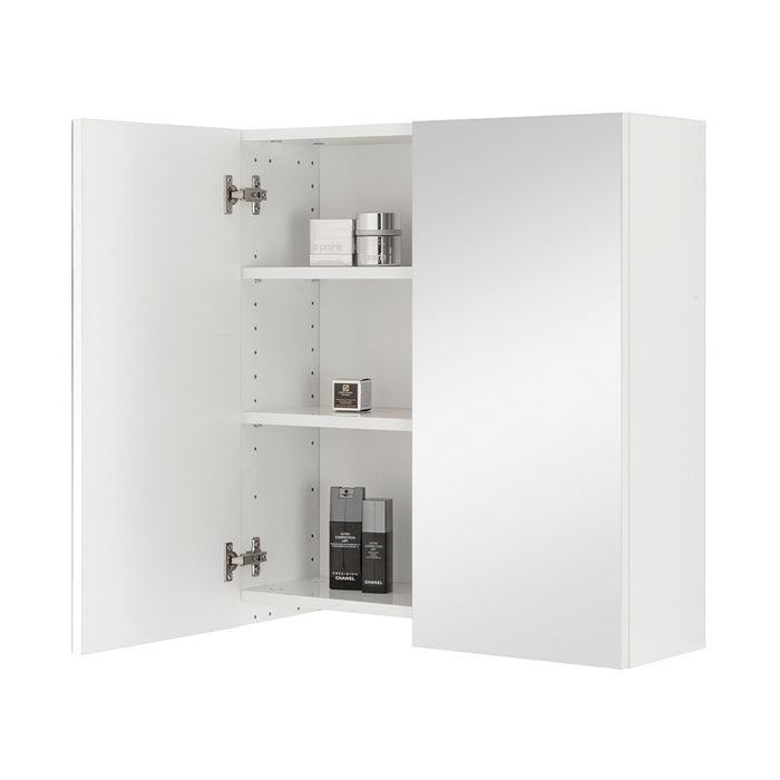 Armadietto bagno contenitore a specchio 60 cm bianco con 2 ante