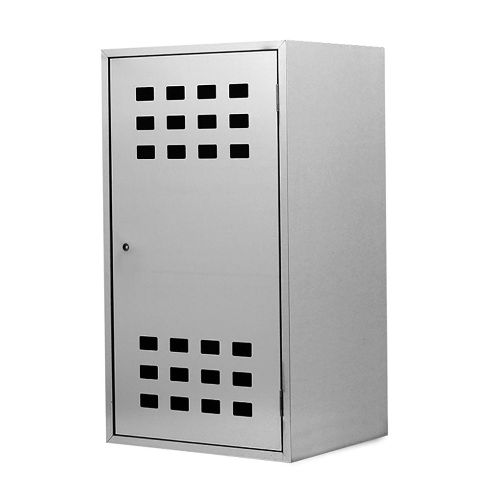 Armadietto box zincato h 90 x l 50 x p 42cm per la custodia di 1 bombola gas gpl