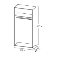 Armadio 2 ante bianco Seba2 80x51,6x177h