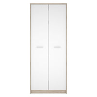 Armadio Nepo 80x54xx196,5 cm 2 ante rovere sonoma bianco