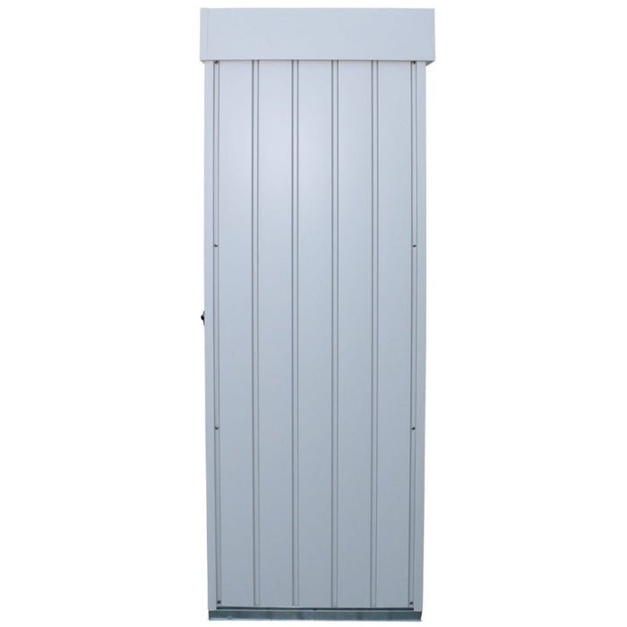 Armadio da Esterno 2 Porte 74,6x161,5x209 cm in Acciaio Zincato Grigio