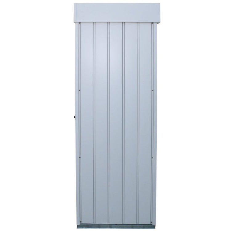 Armadio da Esterno 2 Porte 74,6x161,5x209 cm in Acciaio Zincato Grigio