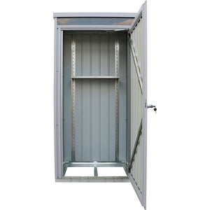 Armadio da Esterno 1 Porta 77x98,1x196 cm in Acciaio Zincato Grigio