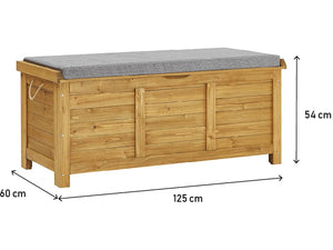 Cassetta da giardino in legno "Gana" - 125 x 60 x 54 cm - Marrone