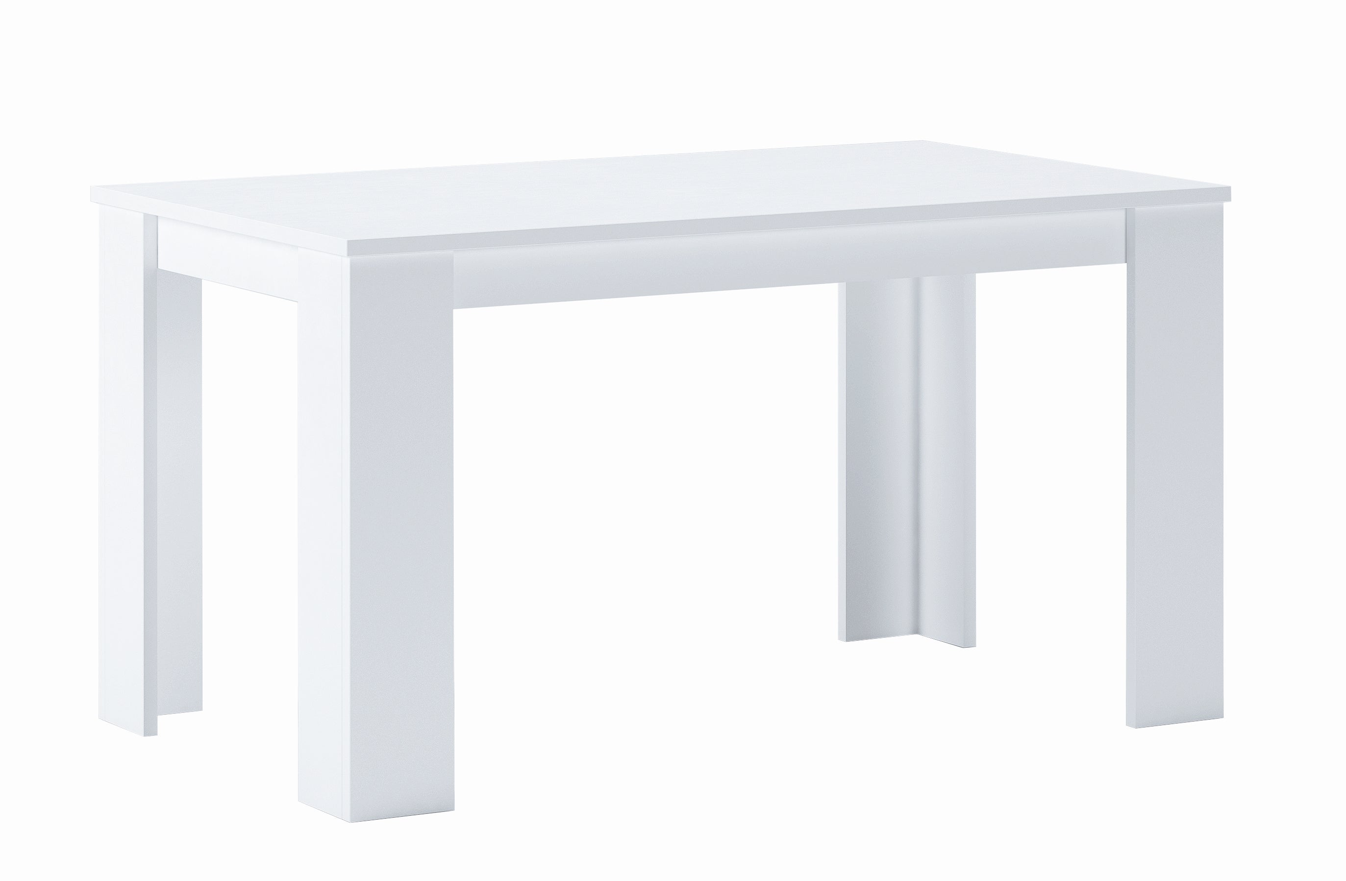 Tavolo 6 posti da pranzo e soggiorno 138x80x75cm colore bianco opaco