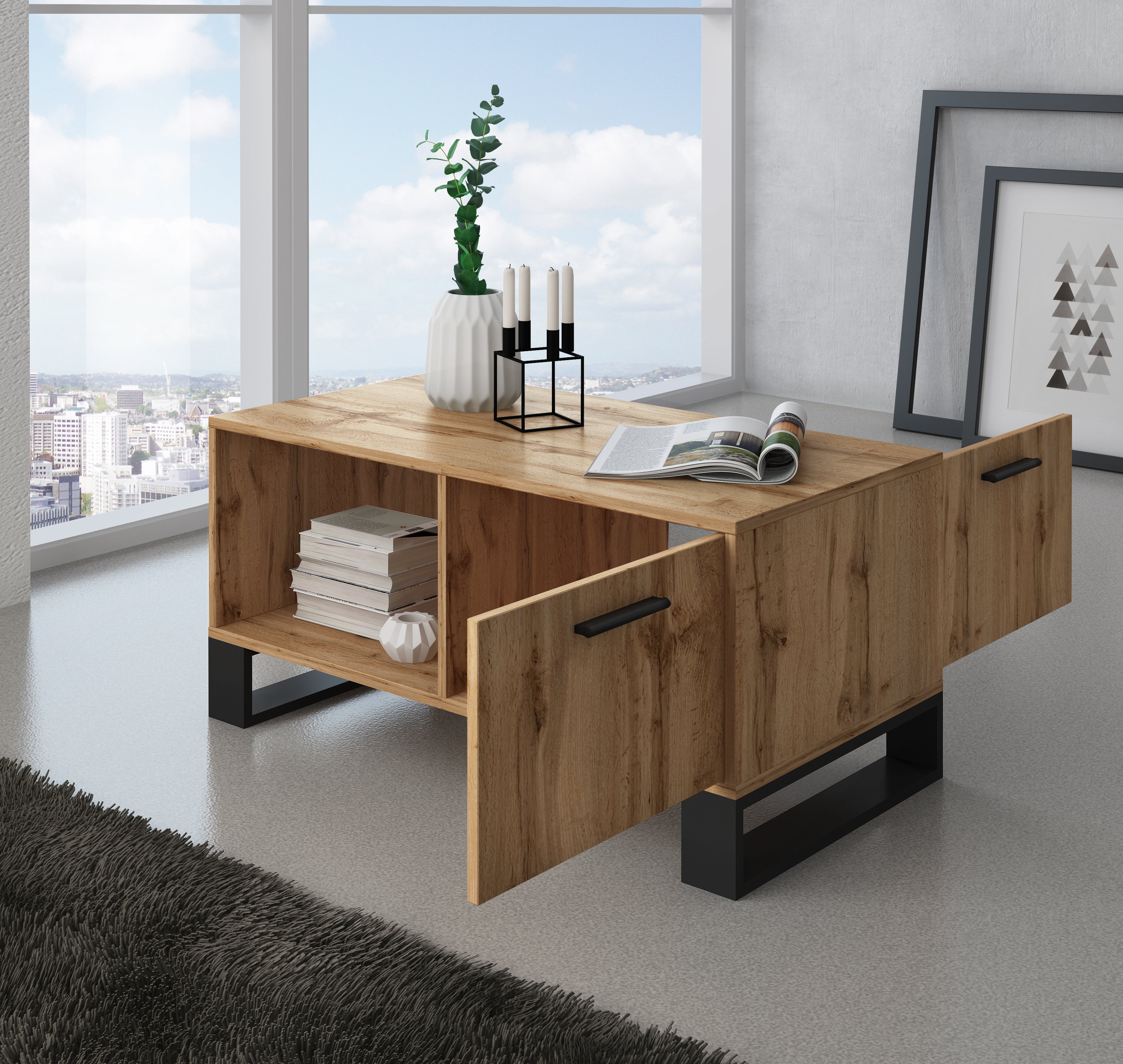 Loft Buffet/Sideboard Set, tavolino, supporto tv, sala da pranzo, credenza, mobili per sala da pranzo 