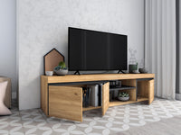 Mobile TV mod NATURALE ''Rovere/Nero'', 2 porte e 2 comparti, 160x40x41cm