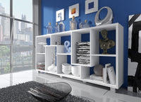 Set di Scarpiere WIND, struttura bianca, porta e cassetti in rovere, 90x26x101,5cm Libreria bianco opaco, 68,5x25x161cm