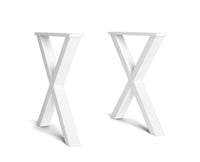 Gambe set Supporto forma a X 72x72cm in legno massiccio per tavolo da pranzo o scrivania ufficio colore Laccato bianco