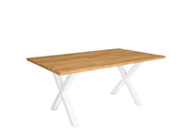 Gambe set Supporto forma a X 72x72cm in legno massiccio per tavolo da pranzo o scrivania ufficio colore Laccato bianco