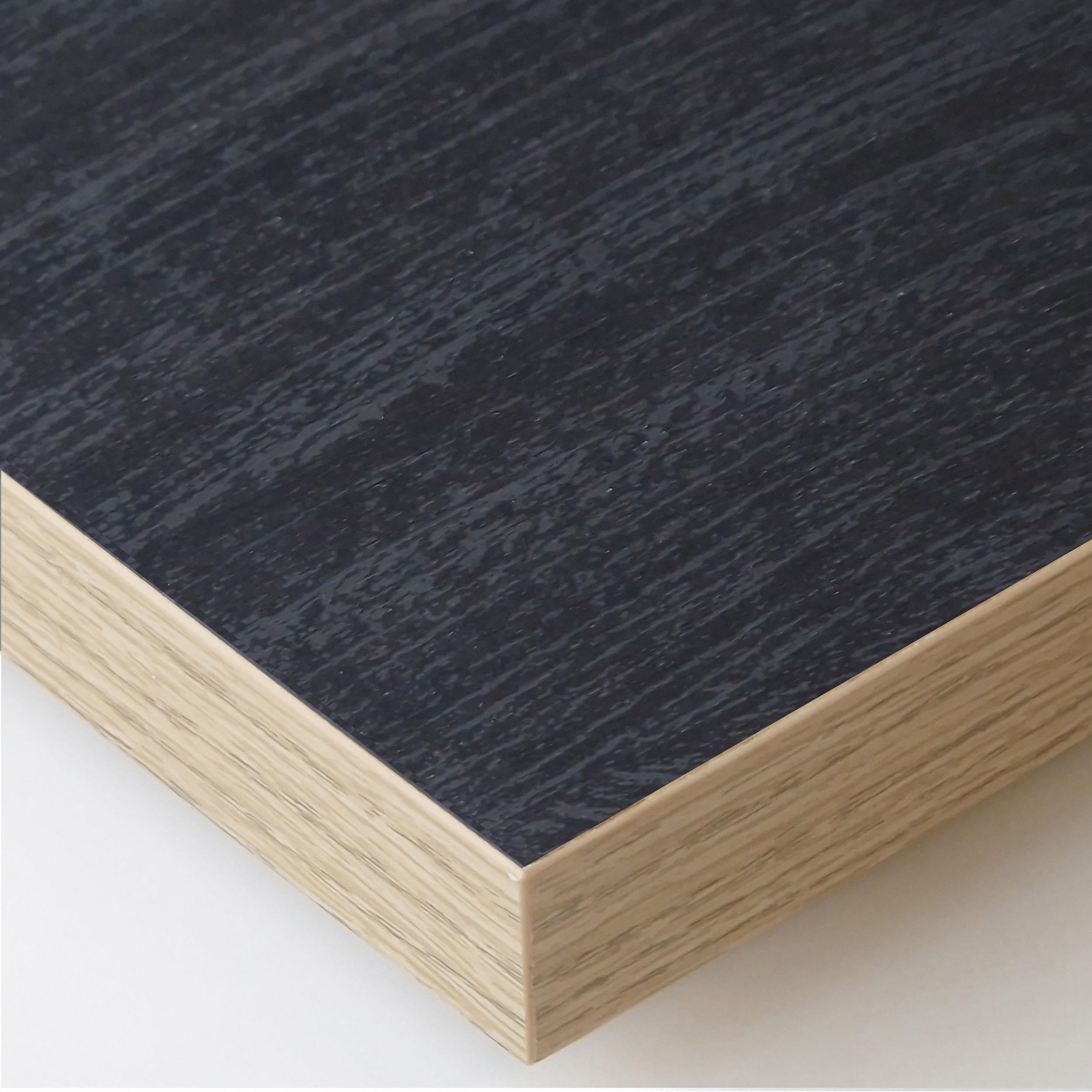 Consolle allungabile, 302x90x73cm, Per 14 persone, Gambe in legno, colore Rovere e nero RF3055