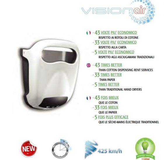 Asciugamani elettrico Vision Air BF Easy bianco - HDcasa