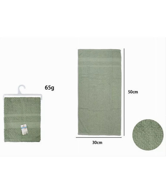 Asciugamano Da Bagno Ospite In Cotone Morbida 30 X 50 Cm 65gr Colore Verde 79490         