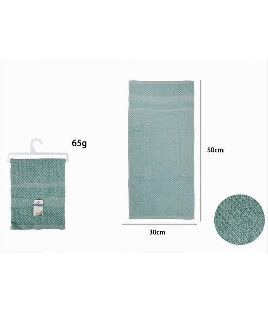 Asciugamano Da Bagno Ospite In Cotone Morbida 30x50cm 65gr Colore Celeste 79496         