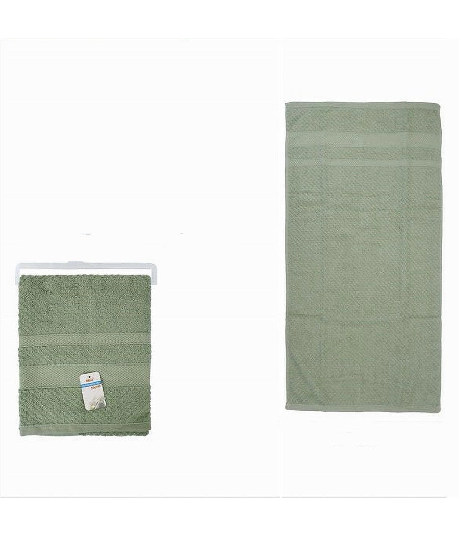 Asciugamano Da Bagno Telo In Cotone Morbida 70 X 140 Cm 410gr Colore Verde 79492         