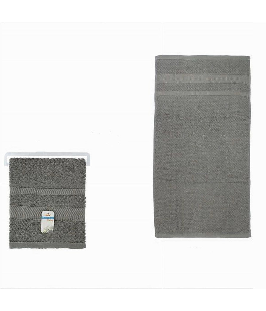 Asciugamano Da Bagno Telo In Cotone Morbida 70 X 140cm 410gr Colore Grigio 79501         