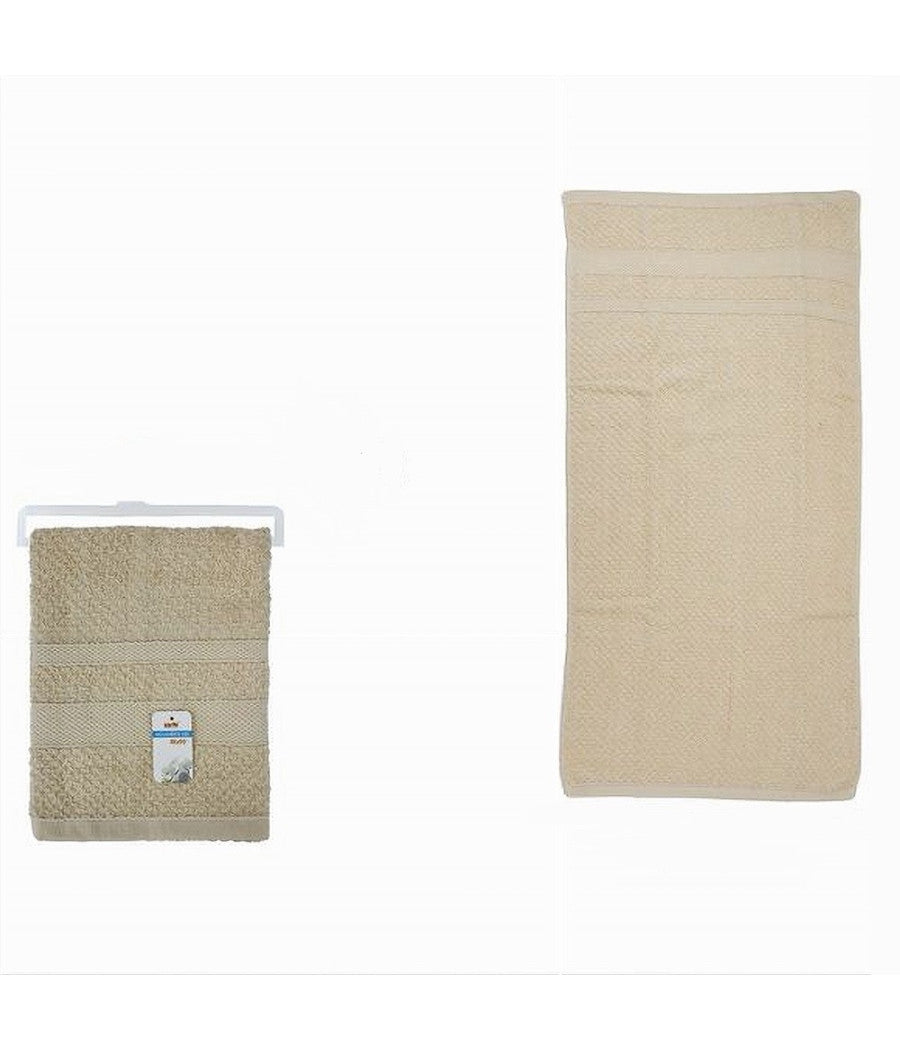 Asciugamano Da Bagno Viso In Cotone Morbida 48 X 90 Cm 175 Gr Colore Beige 79494         