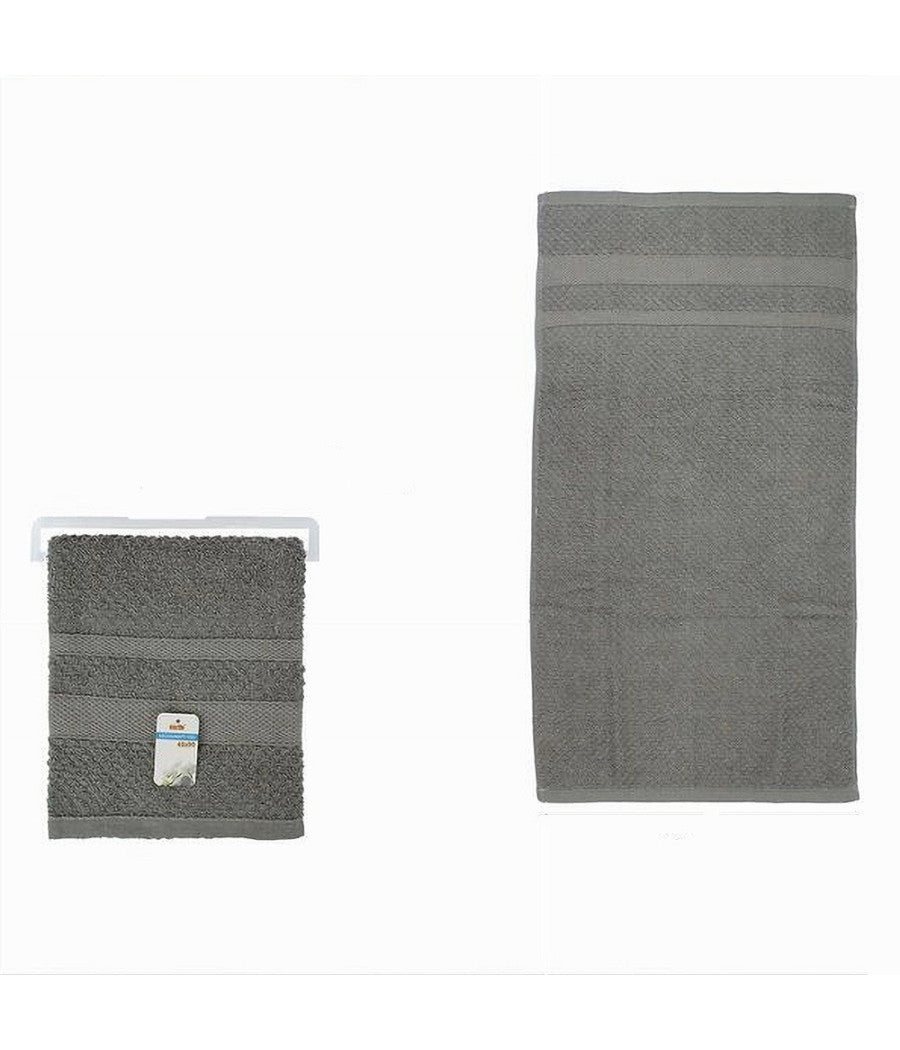 Asciugamano Da Bagno Viso In Cotone Morbida 48 X 90 Cm 175gr Colore Grigio 79500         