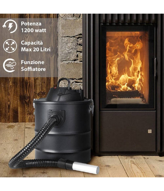 Aspiracenere Elettrico 1200w Serbatoio Capacità  20lt Aspirapolvere Cenere 4900         